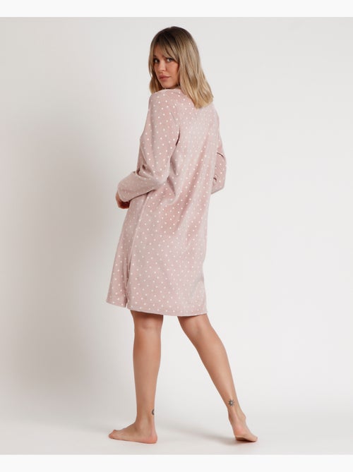Canotta in pizzo a pois con scollo a V e maniche lunghe in velluto da donna ADMAS CLASSIC - Kiabi Canotta in pizzo a pois con scollo a V e maniche lunghe in velluto da donna ADMAS CLASSIC - Kiabi