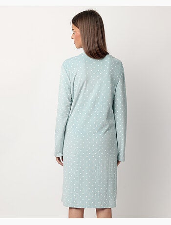 Canotta in pizzo a pois con scollo a V e maniche lunghe in velluto da donna ADMAS CLASSIC