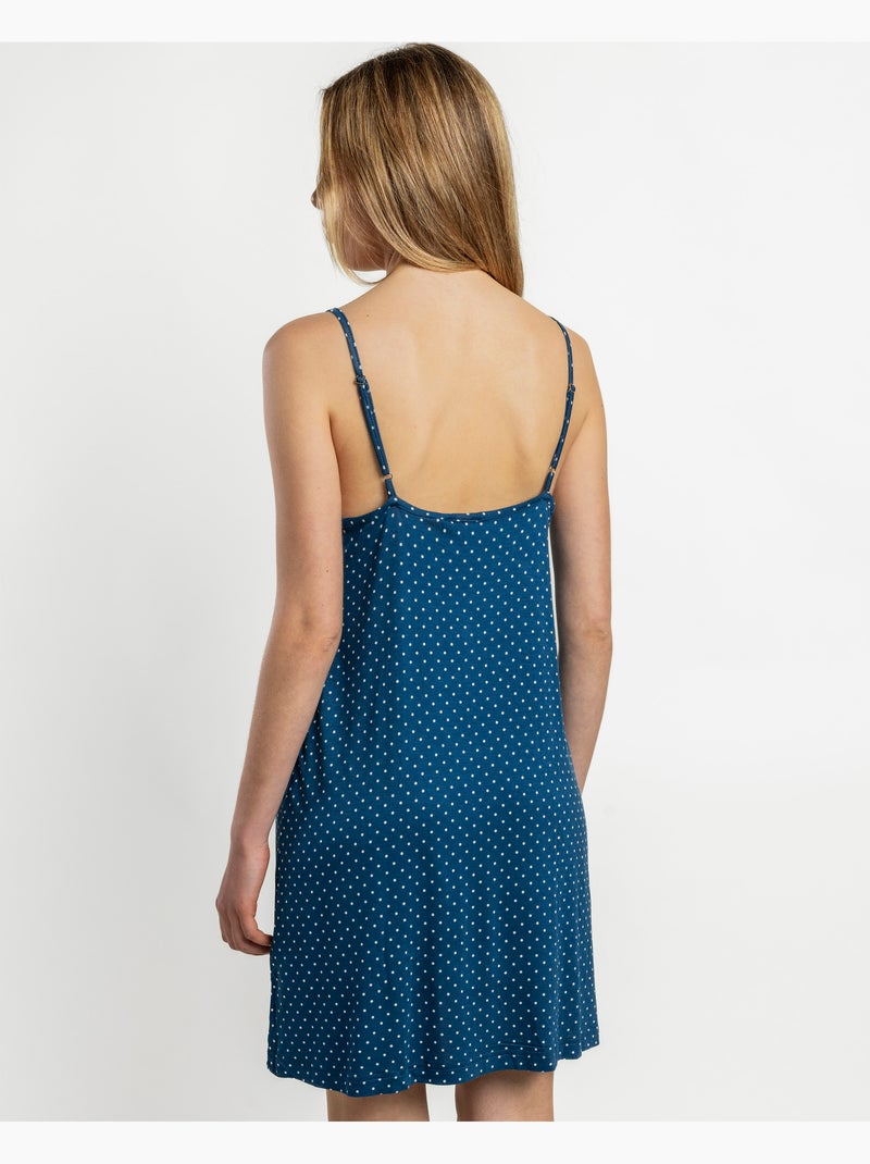 Canotta in pizzo a pois da donna ADMAS CLASSIC Blu marino - Kiabi