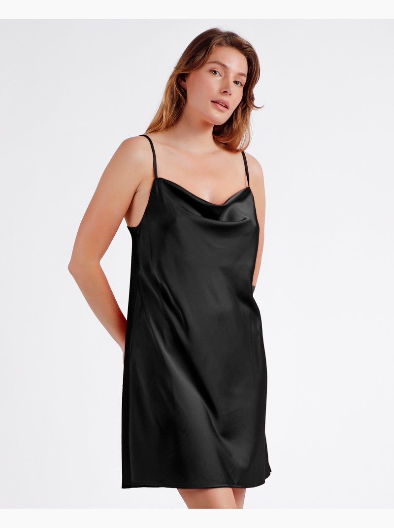 Canotta in raso di lusso ADMAS da donna Nero - Kiabi