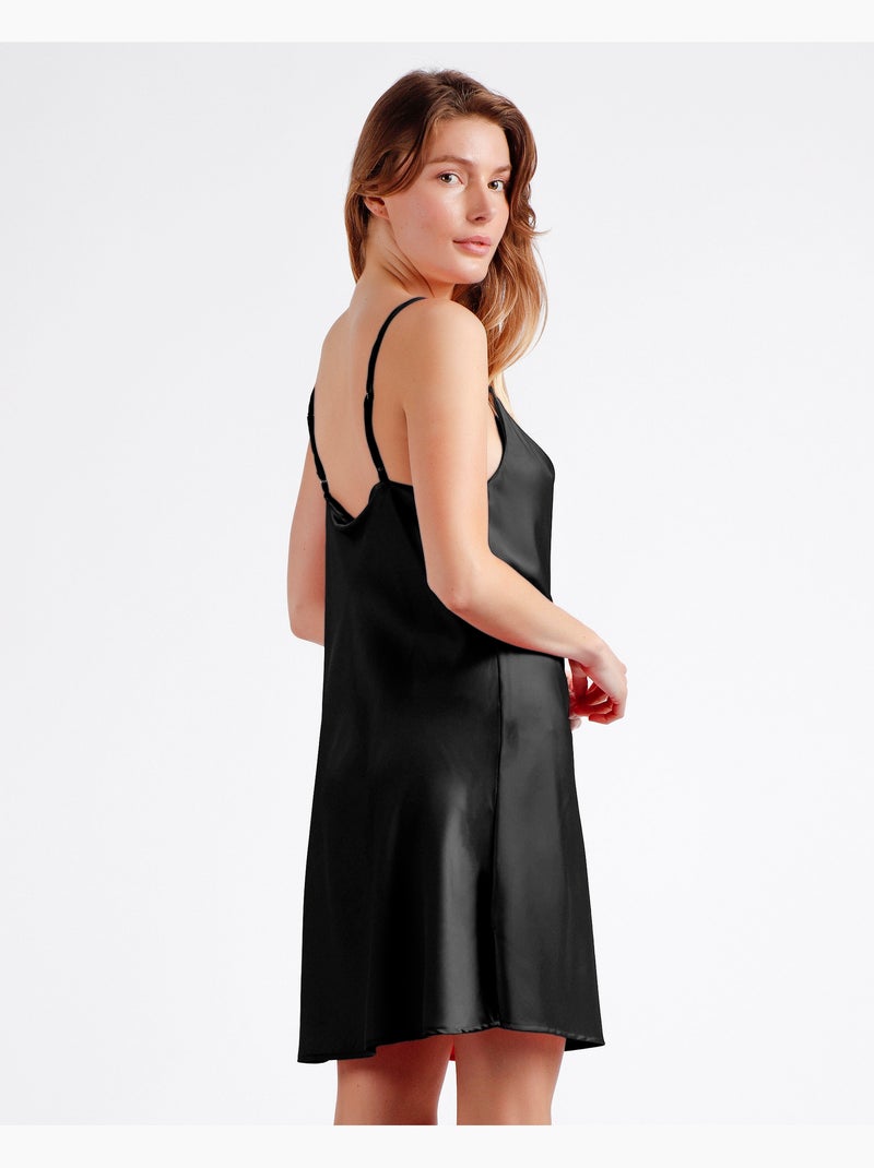 Canotta in raso di lusso ADMAS da donna Nero - Kiabi