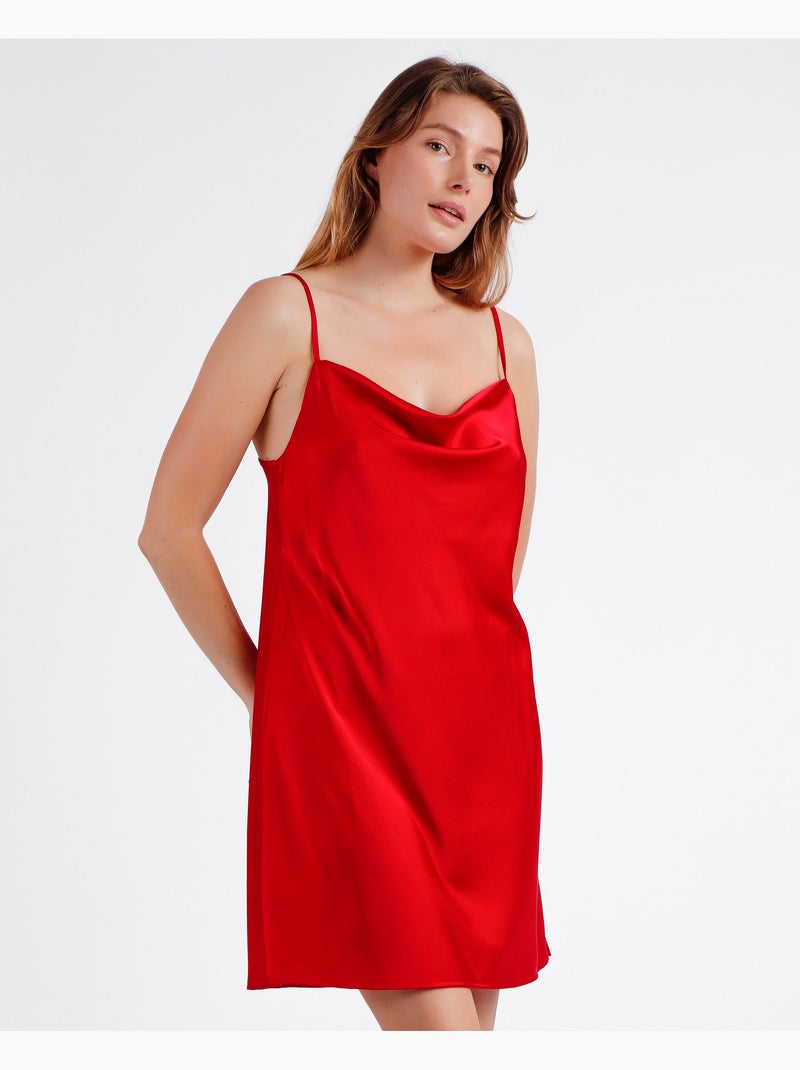Canotta in raso di lusso ADMAS da donna Rosso - Kiabi