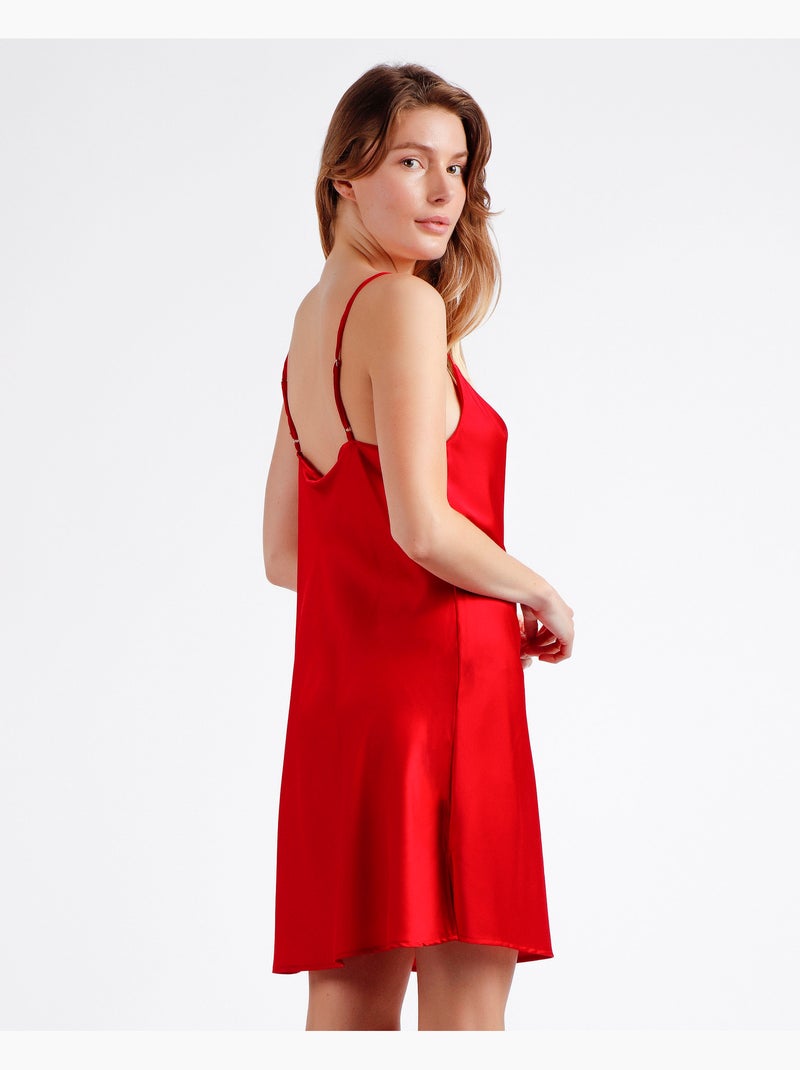 Canotta in raso di lusso ADMAS da donna Rosso - Kiabi