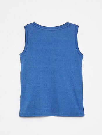 Canotta in tessuto a coste con colletto abbottonato