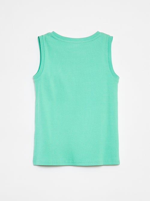 Canotta in tessuto a coste con colletto abbottonato - Kiabi