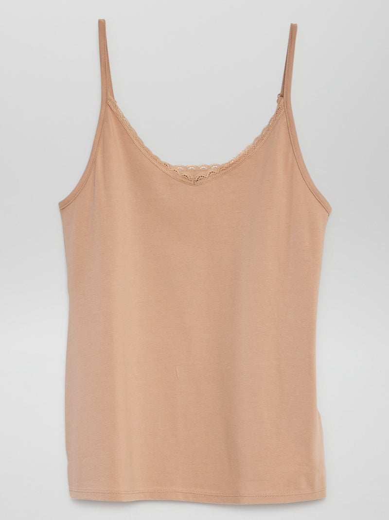Canotta intima con spalline sottili BEIGE - Kiabi