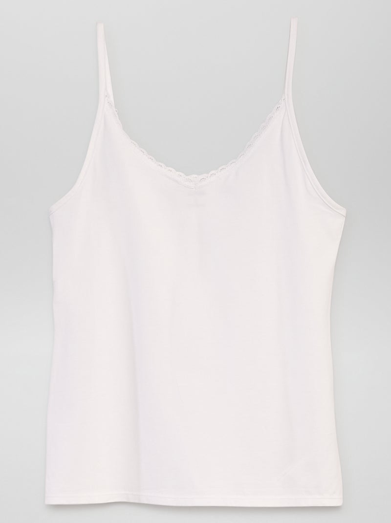 Canotta intima con spalline sottili BIANCO - Kiabi