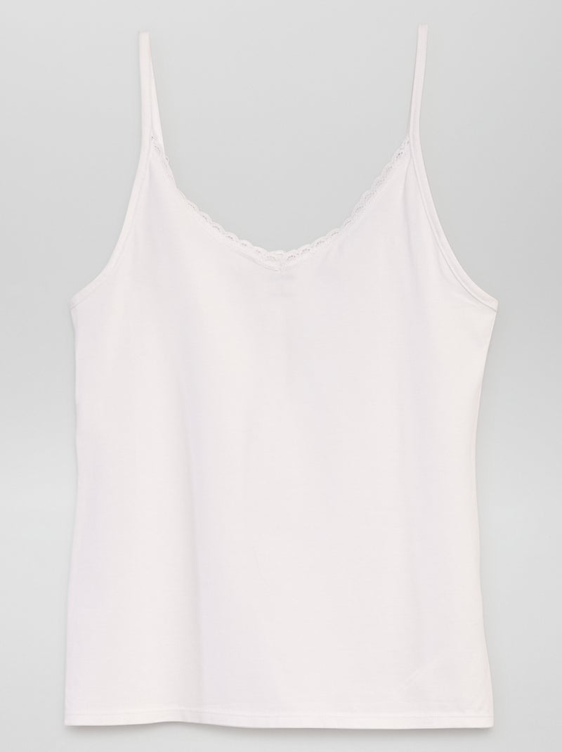 Canotta intima con spalline sottili BIANCO - Kiabi