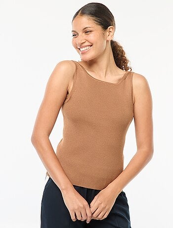 Canotta leggera in maglia a coste