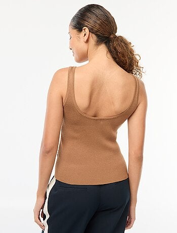 Canotta leggera in maglia a coste