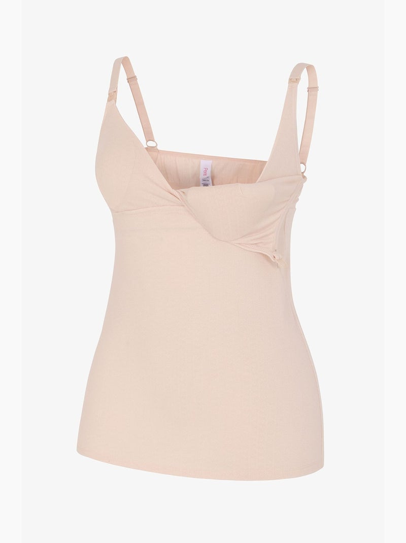 Canotta mama con motivo a traforo penti Beige argilla - Kiabi
