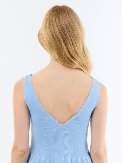 Canotta peplum in maglia a costine - Kiabi