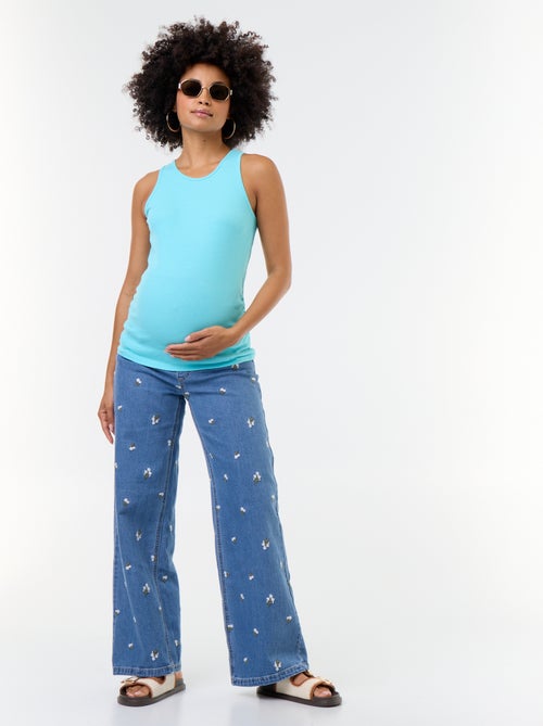 Canotta premaman con scollo all'americana - Kiabi Canotta premaman con scollo all'americana - Kiabi