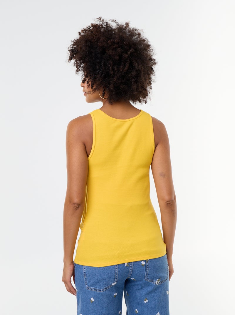 Canotta premaman con scollo all'americana Giallo - Kiabi