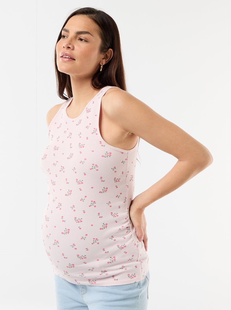 Canotta premaman con scollo all'americana Rosa - Kiabi
