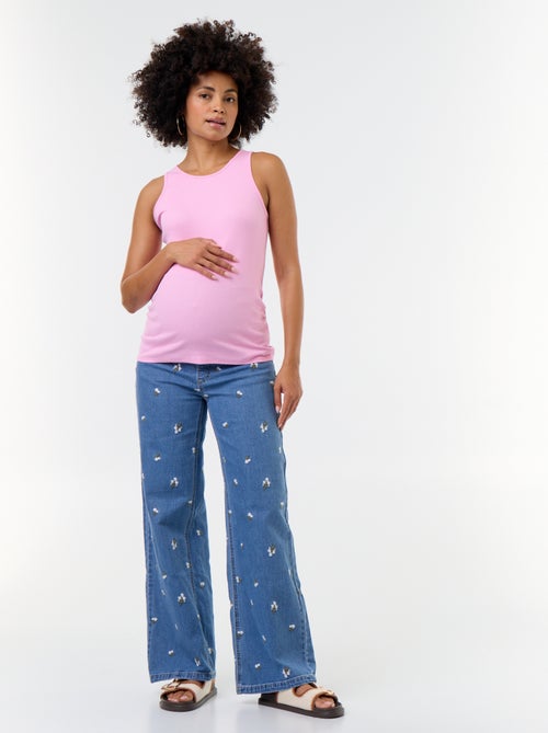 Canotta premaman con scollo all'americana - Kiabi Canotta premaman con scollo all'americana - Kiabi