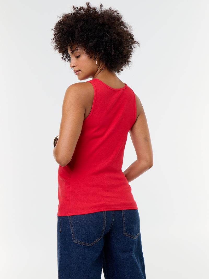 Canotta premaman con scollo all'americana Rosso - Kiabi