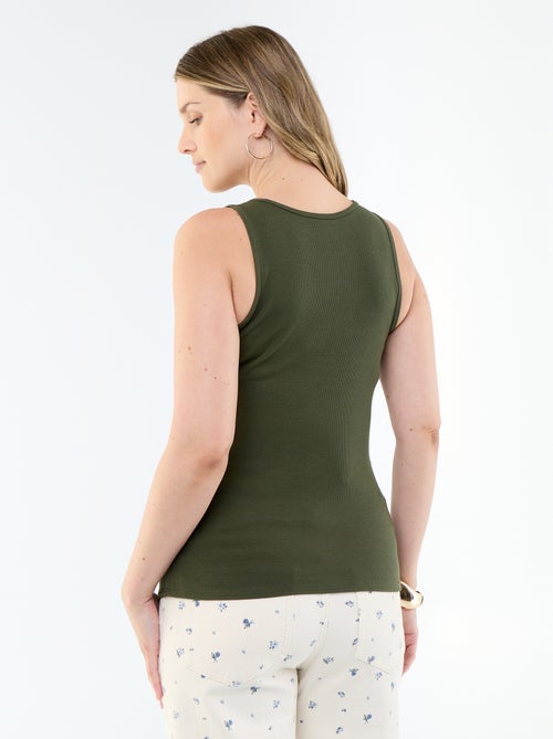 Canotta premaman con scollo all'americana - Kiabi Canotta premaman con scollo all'americana - Kiabi