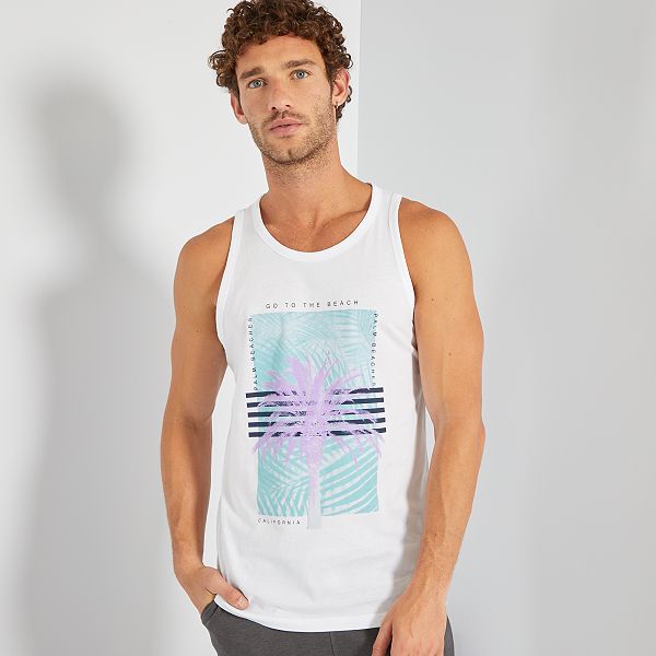 Canotta 'Produkt' in jersey uomo - bianco - Kiabi - 8,00€