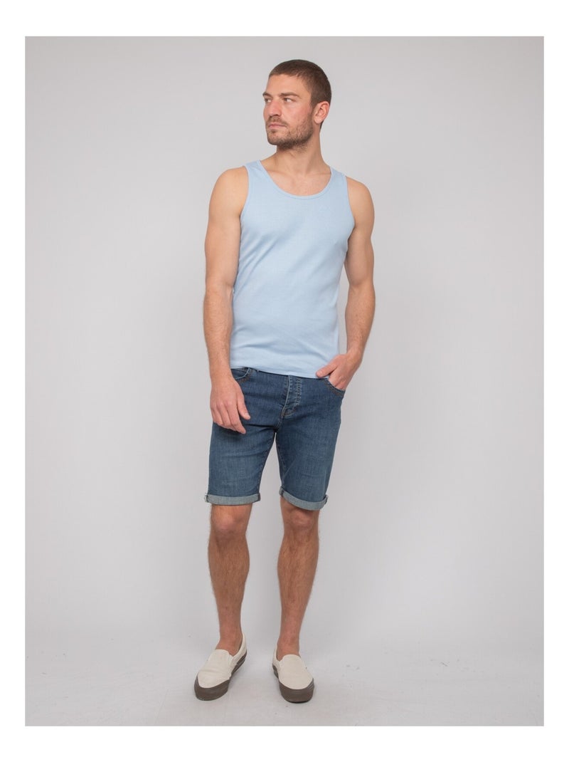 Canotta puro cotone WILL III Blu cielo - Kiabi