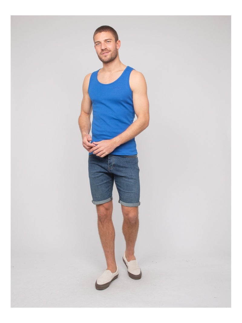 Canotta puro cotone WILL III Blu reale - Kiabi