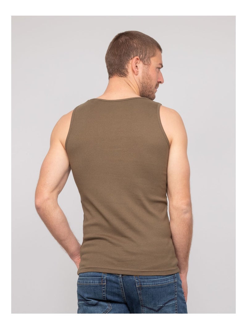 Canotta puro cotone WILL III Cachi - Kiabi