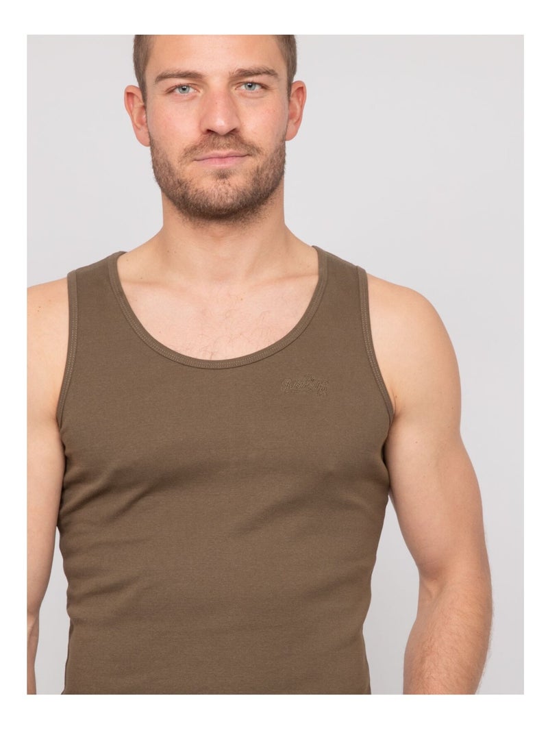 Canotta puro cotone WILL III Cachi - Kiabi