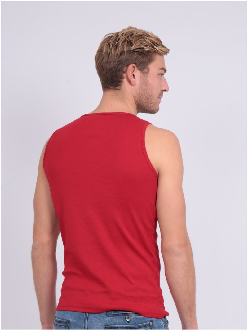 Canotta puro cotone WILL III Rosso - Kiabi