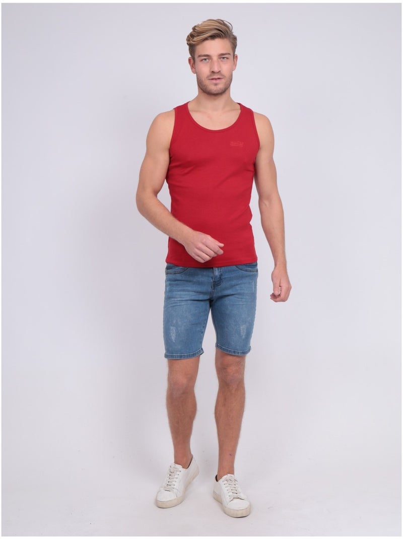 Canotta puro cotone WILL III Rosso - Kiabi