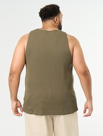 Canotta regular in maglia a costine