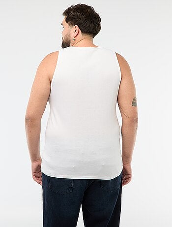 Canotta regular in maglia a costine