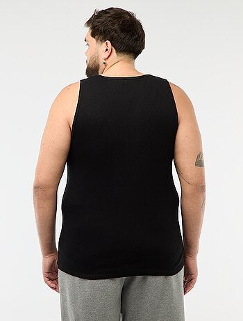 Canotta regular in maglia a costine