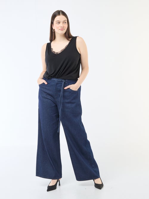 Canotta scollo a V con pizzo - Kiabi