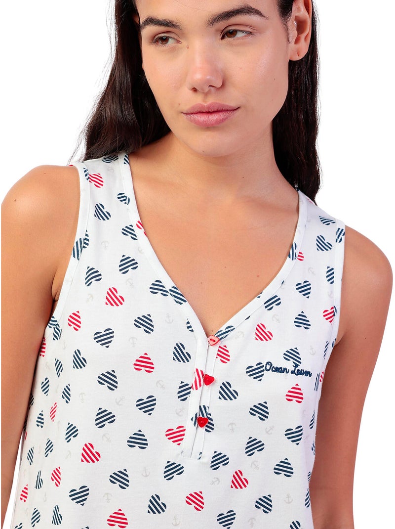 Canotta senza maniche ADMAS Ocean Lover da donna Ecru - Kiabi