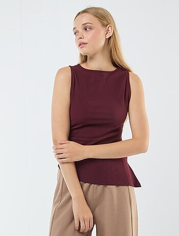 Canotta senza maniche asimmetrica