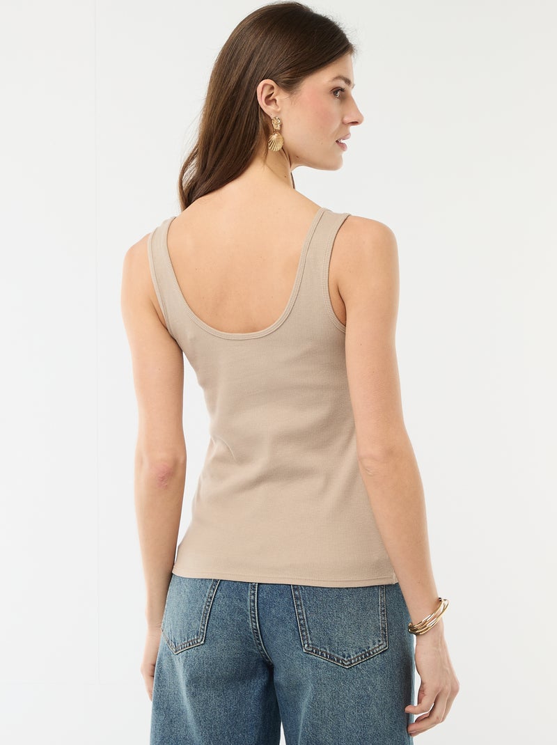Canotta senza maniche Beige - Kiabi