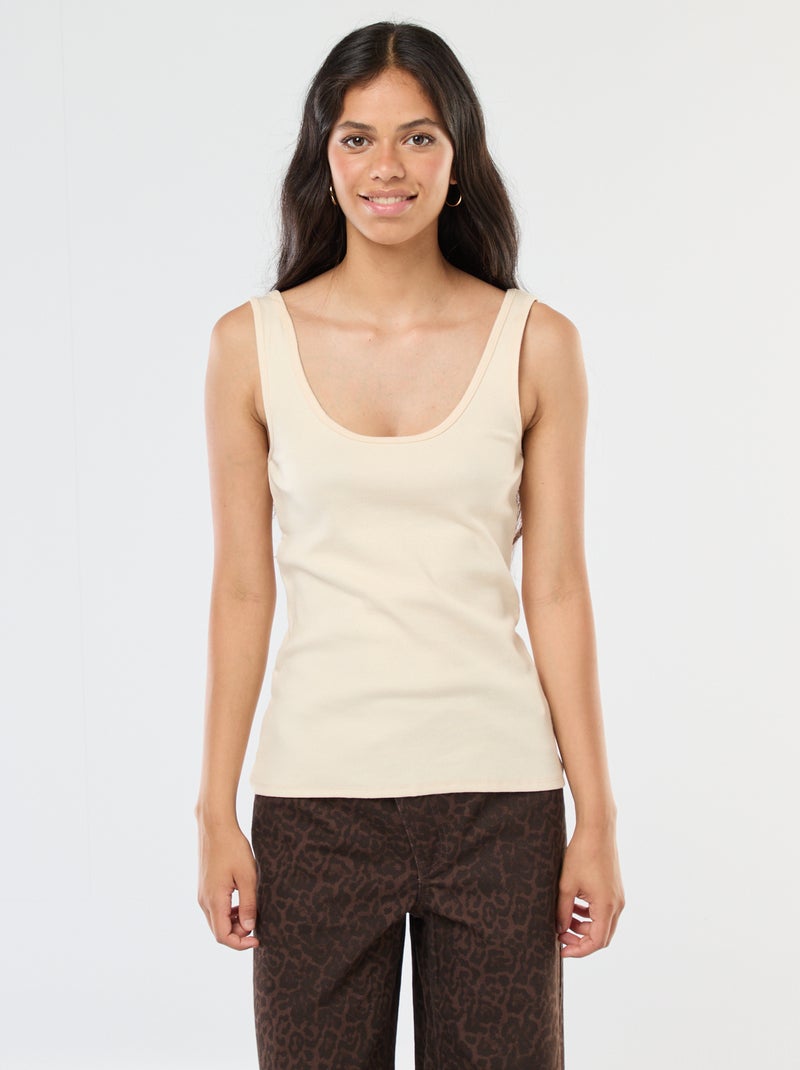 Canotta senza maniche Beige - Kiabi