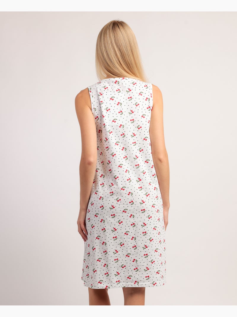 Canotta senza maniche da donna ADMAS Cherry Bianco - Kiabi