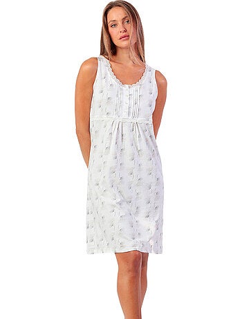 Canotta senza maniche da donna ADMAS CLASSIC in bianco e grigio