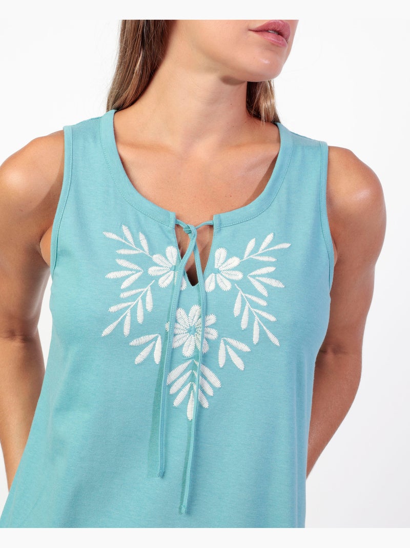 Canotta senza maniche da donna ADMAS GARDEN Mint Garden Blu acqua - Kiabi
