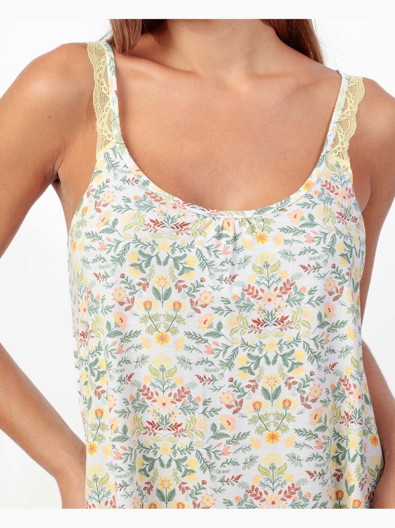 Canotta senza maniche da donna ADMAS GARDEN Yellow Garden Blu Giallo - Kiabi