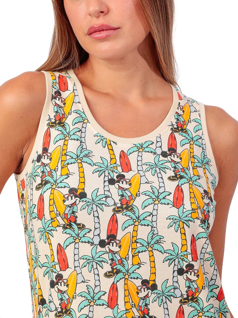 Canotta senza maniche da donna DISNEY Surf S Up Ecru - Kiabi