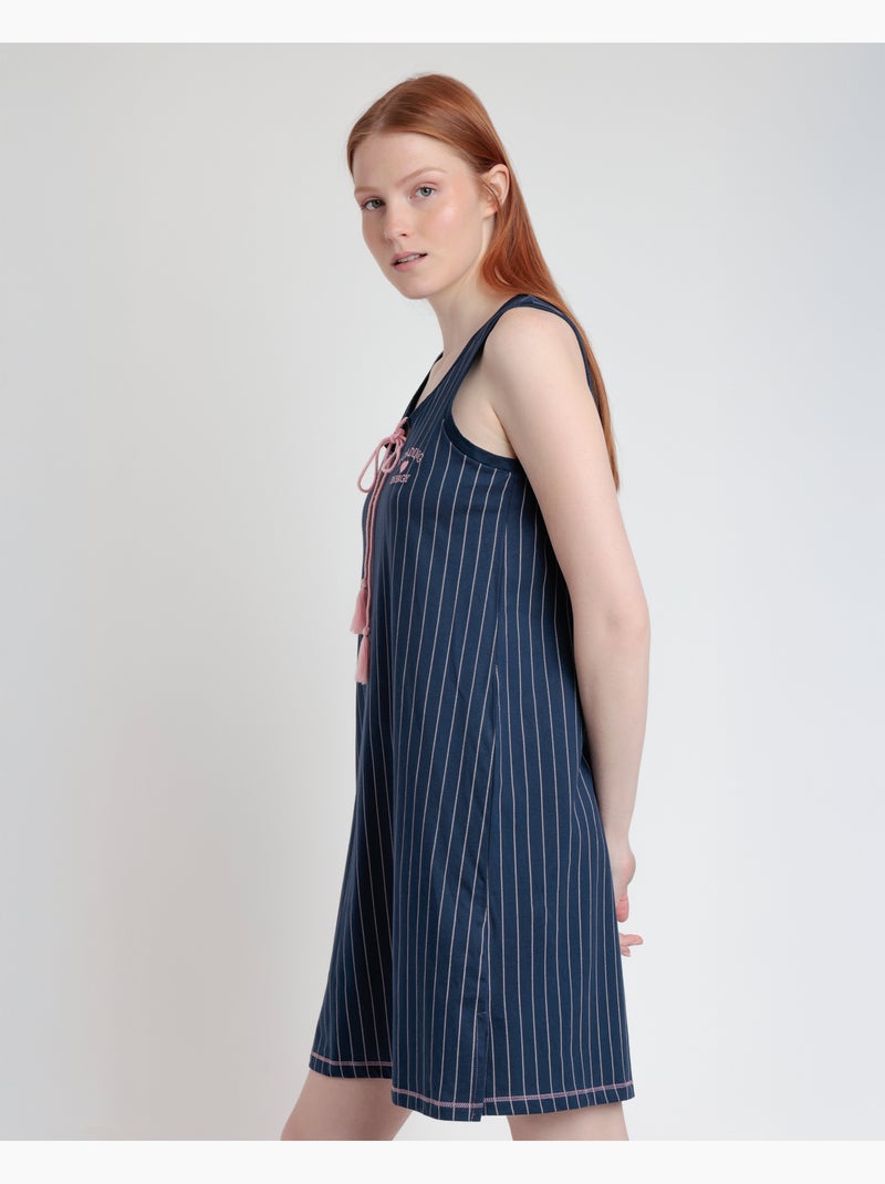 Canotta senza maniche da donna STAY AT HOME Loading Energy Blu marino - Kiabi
