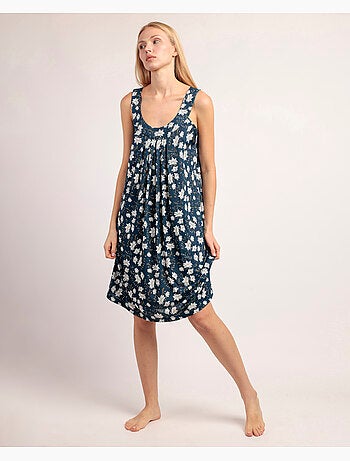 Canotta senza maniche floreale blu navy da donna ADMAS GARDEN