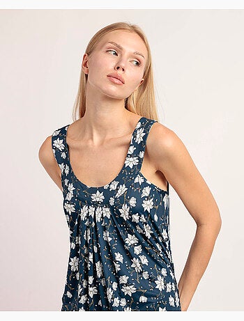Canotta senza maniche floreale blu navy da donna ADMAS GARDEN