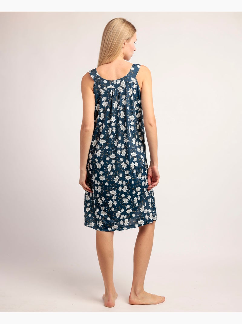 Canotta senza maniche floreale blu navy da donna ADMAS GARDEN Blu marino - Kiabi