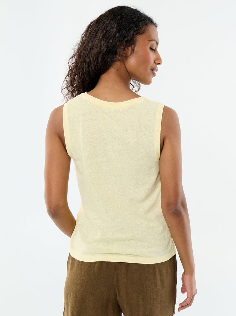 Canotta senza maniche Giallo - Kiabi