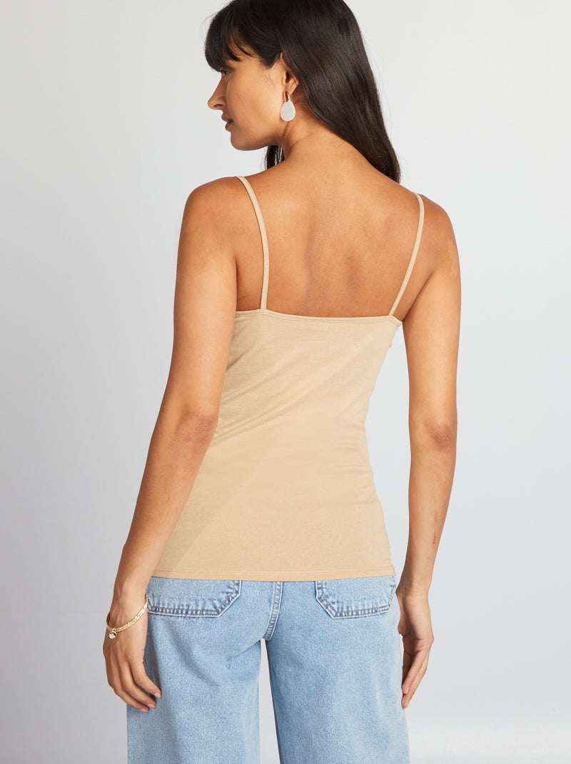 Canotta spalline sottili BEIGE - Kiabi