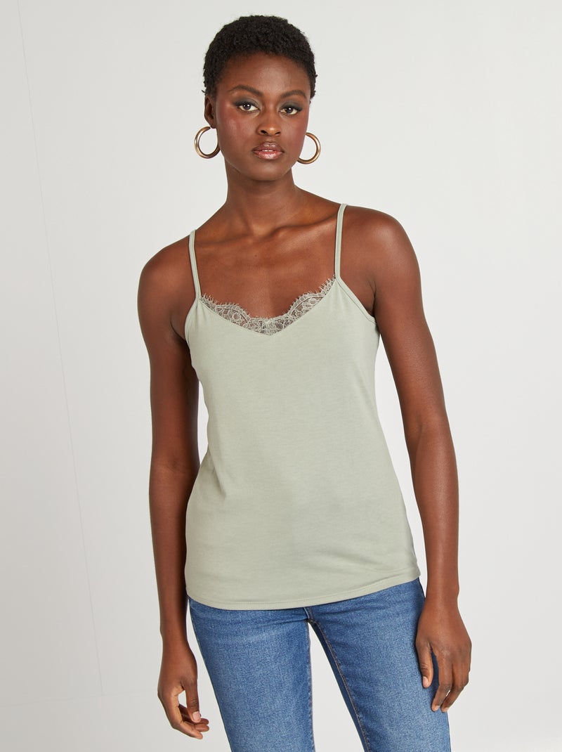 Canotta spalline sottili VERDE - Kiabi