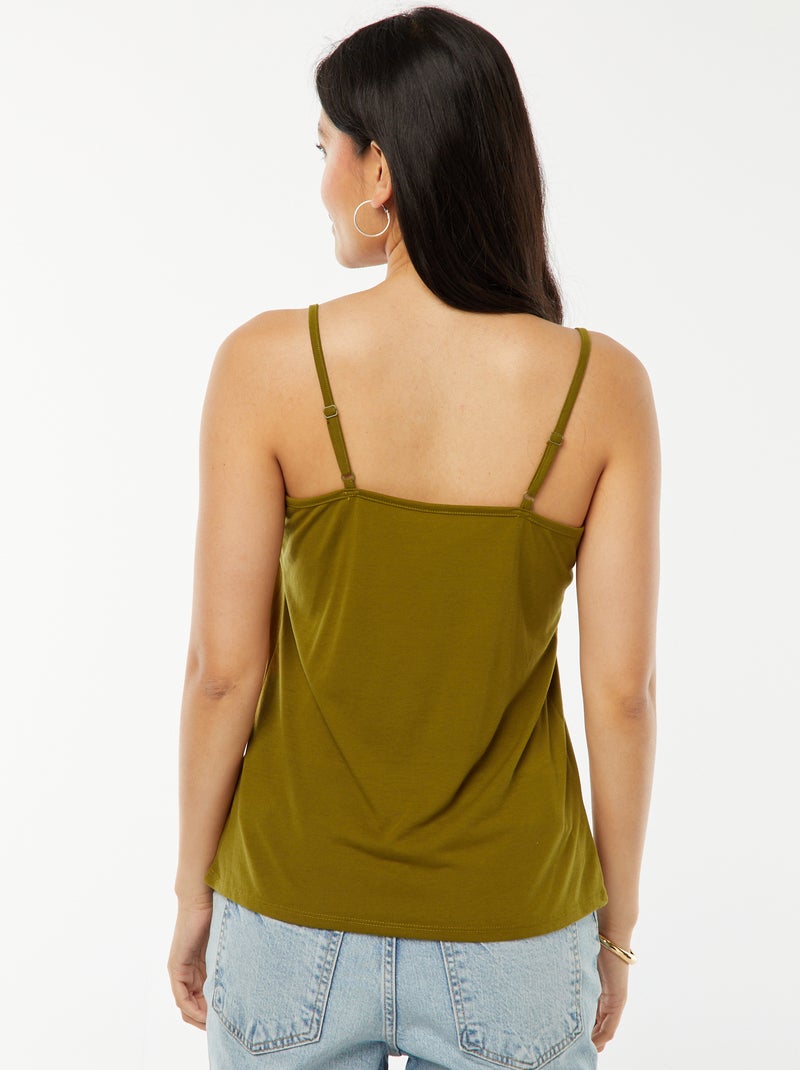 Canotta spalline sottili Verde - Kiabi